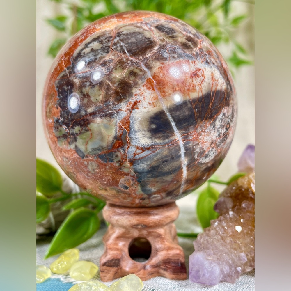 2274 Money Agate Crystal Sphere - Picture 10 of 12